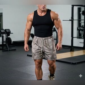 YoungLA Shorts Men’s Camo Athletic Boundle 2pcs XL x 6.5” Workout Gym